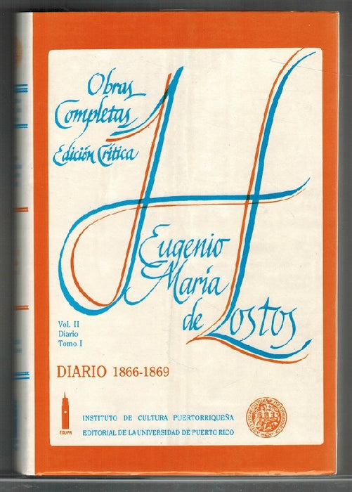 Obras completas de Eugenio María de Hostos vol.III  Tomo.I